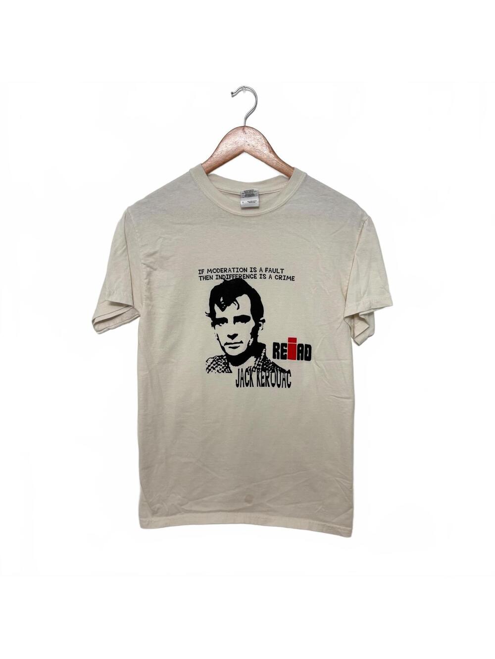 Vintage Jack Kerouac T-Shirt White Beatnik Author